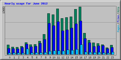 Hourly usage for June 2012