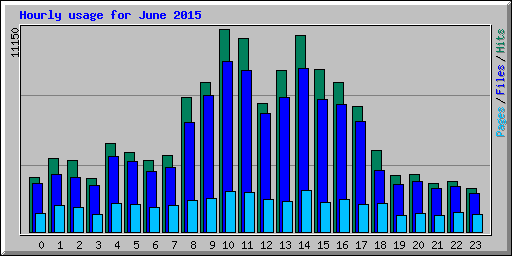 Hourly usage for June 2015