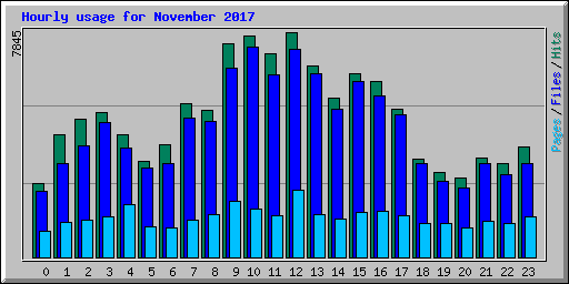 Hourly usage for November 2017