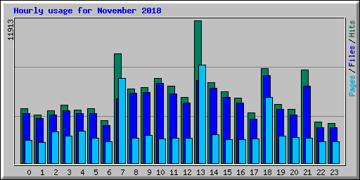 Hourly usage for November 2018