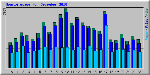 Hourly usage for December 2018